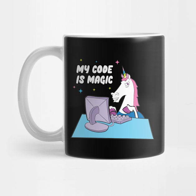 Computer Programming Shirt | Unicorn Magic Code Gift by Gawkclothing